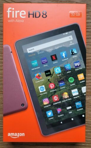Amazon Fire HD 8 (10th Generation) 32GB, Wi-Fi, 8in - Plum (with ...