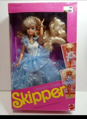 Vintage 1990 Mattel #1075 Dream Date Skipper Doll Barbie Teen Sister NEW 海外 即決
