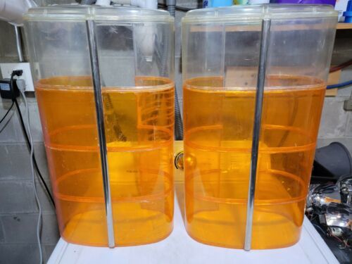 FEDERAL SIGNAL AeroDynic 4 panel amber / clear domes (set of 2) 海外 即決