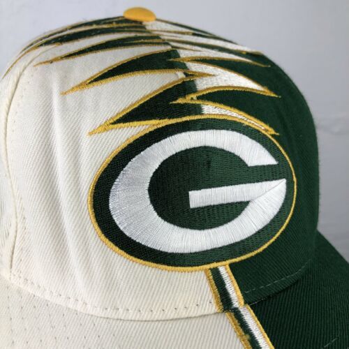 90s NEW VINTAGE GREEN BAY PACKERS Rare Shock Wave hat NEW By Starter