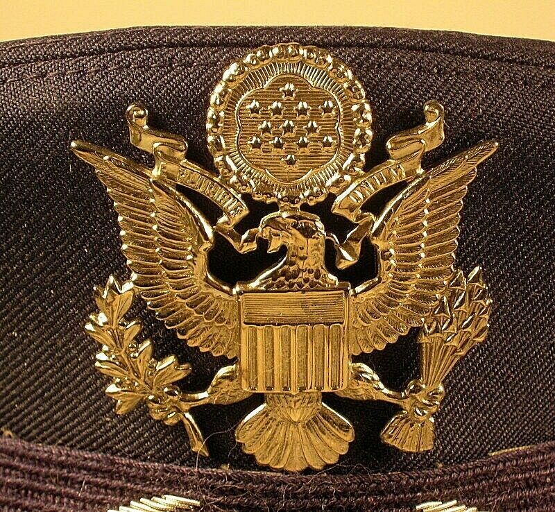 Genuine American USAF Service Cap Badge Air Force Enlisted Personnel NEW 