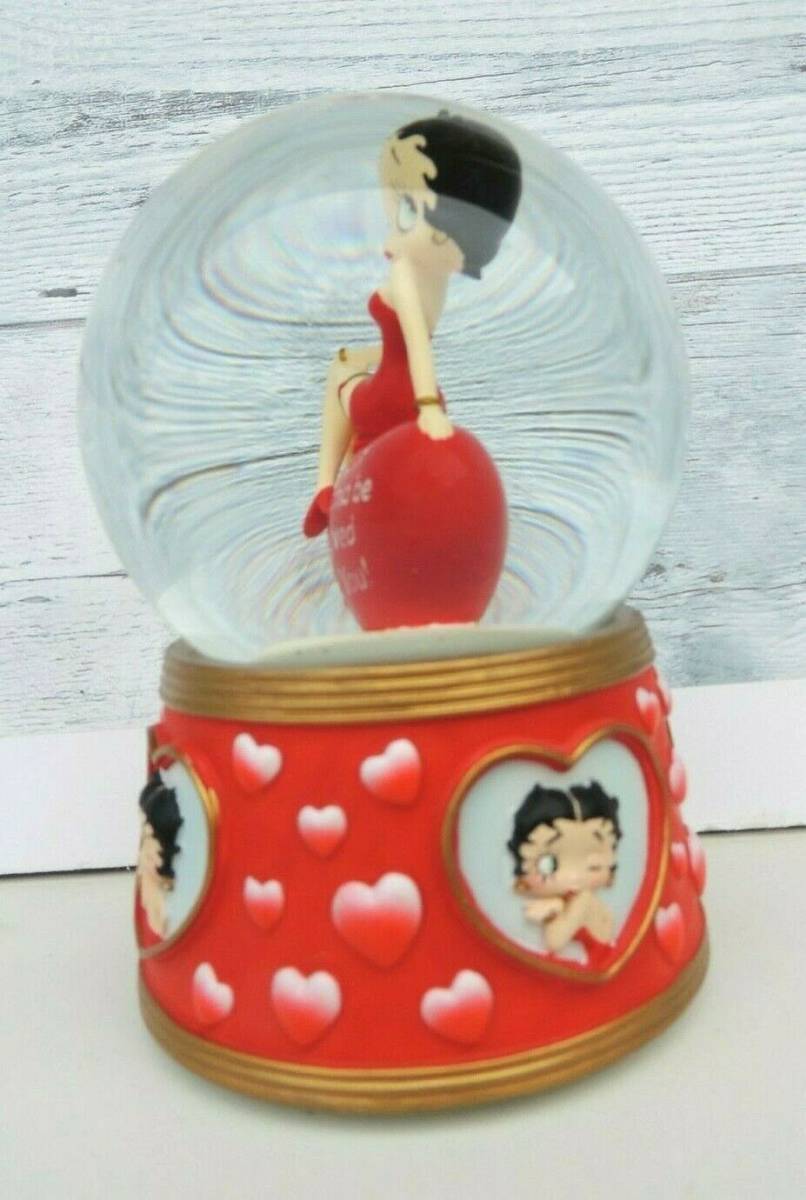KING FEATURES SYNDICATE BETTY BOOP WATERGLOBE MUSICAL WIND-UP 2005 NEW 