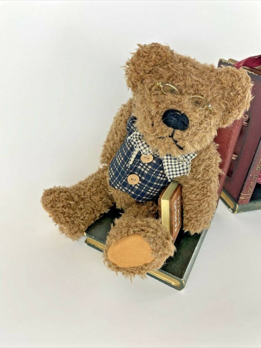 大注目】 Set 即決 海外 Condition Nice 4 x 6.75 Ends Book Wooden Bear Teddy Plush 2  of - 海外商品購入代行 - labelians.fr