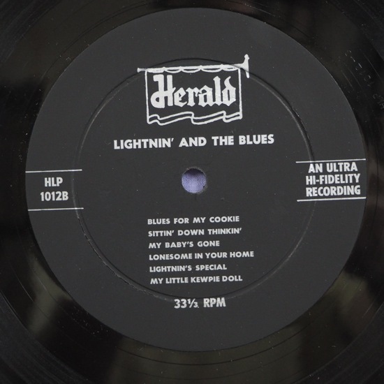 # original! HERALD!*LIGHTNIN HOPKINS/&BLUES* free shipping ( conditions equipped ) great number exhibiting!* name record #