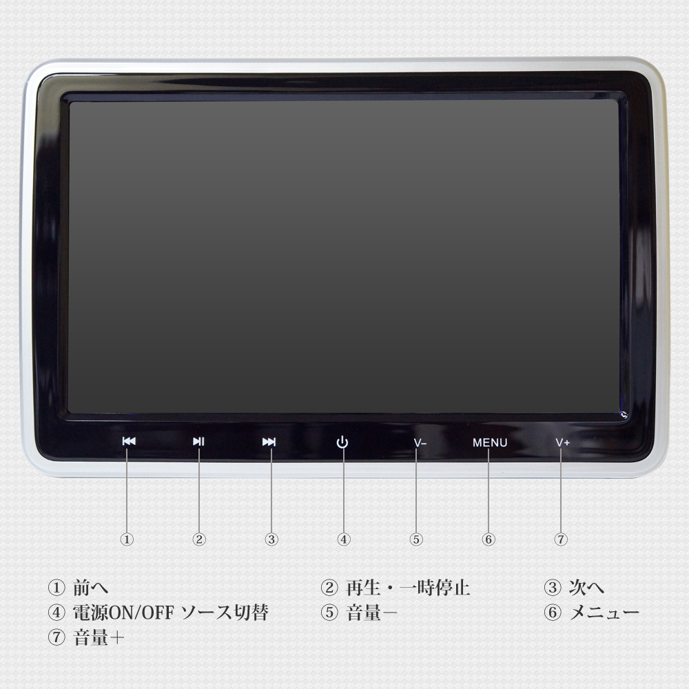 ★10.1インチ DVDプレーヤー内蔵 ヘッドレストモニター リアモニター スマホ対応HDMI USB対応 SDカード対応 HA103D 6