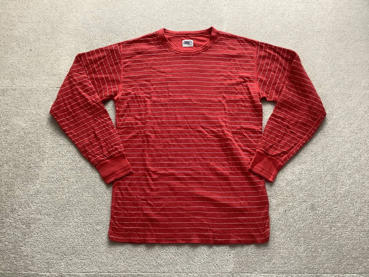 美品 TENDERLOIN テンダーロイン ボーダー 長袖 カットソー Tシャツ シャツ 赤 S 日本製