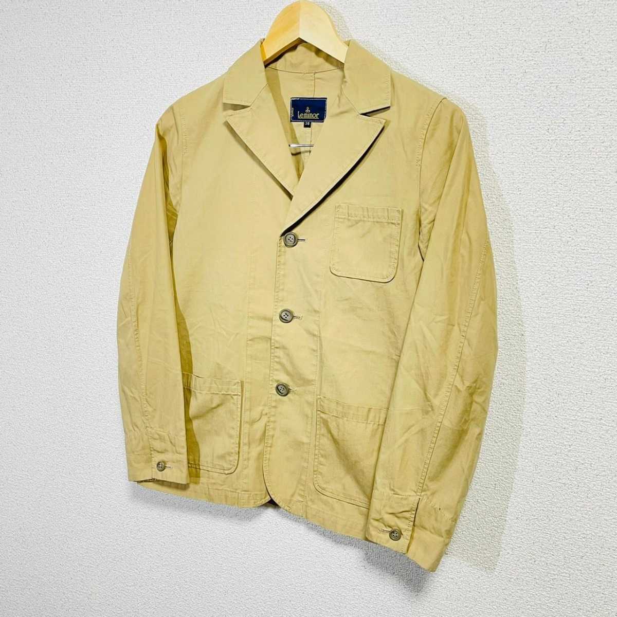 F4133dL◇Le Minor ... Noah ◇ размер  38 M...  пиджак  тонкий  бежевый   мужской   сделано в Японии   хлопок 100%  хлопок   пиджак  JACKET  взрослый  повседневный 