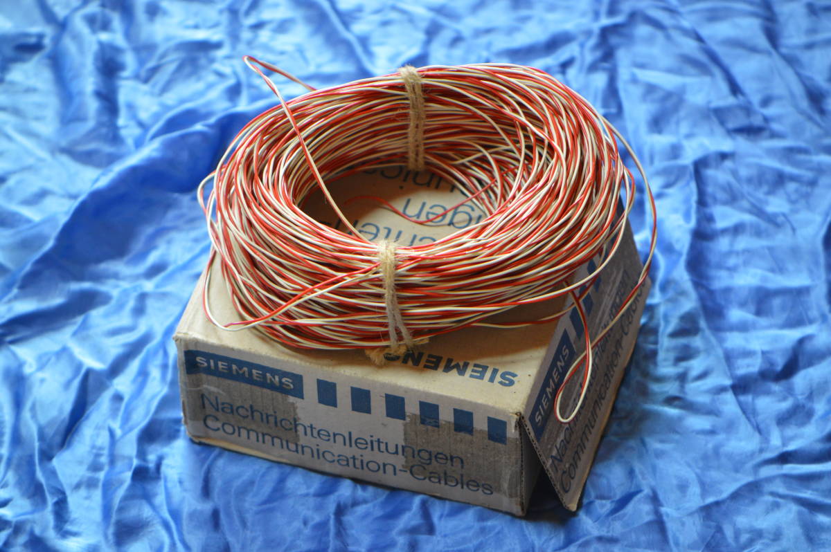 ** rare SIEMENS 20AWG Twin Cable single line red white m*2000 jpy **