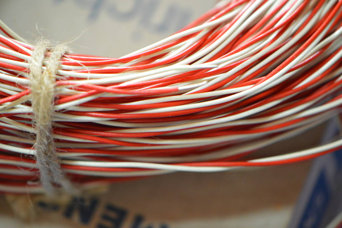 ** rare SIEMENS 20AWG Twin Cable single line red white m*2000 jpy **