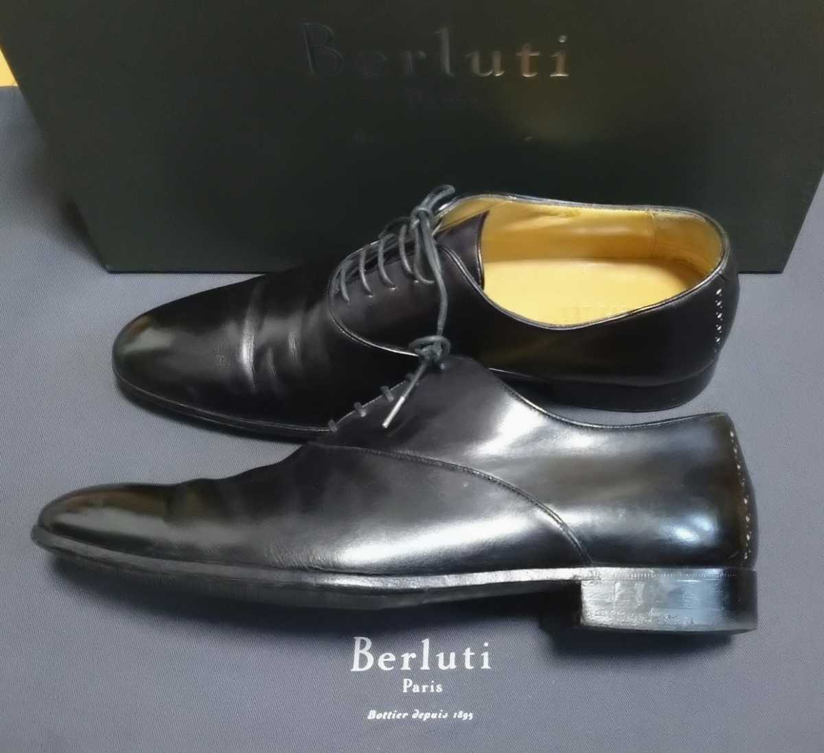 最上の品質な ベルルッティ 内羽根ドレスシューズ カリグラフィ 格安人気 27cm 黒