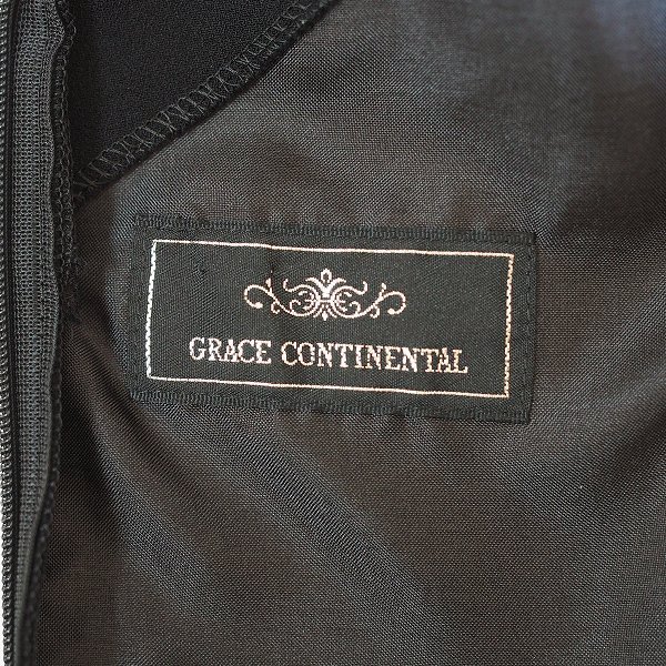 #snc グレースコンチネンタル GRACECONTINENTAL ワンピース 36 黒 ノースリーブ カシュクール レディース [718704]_画像5