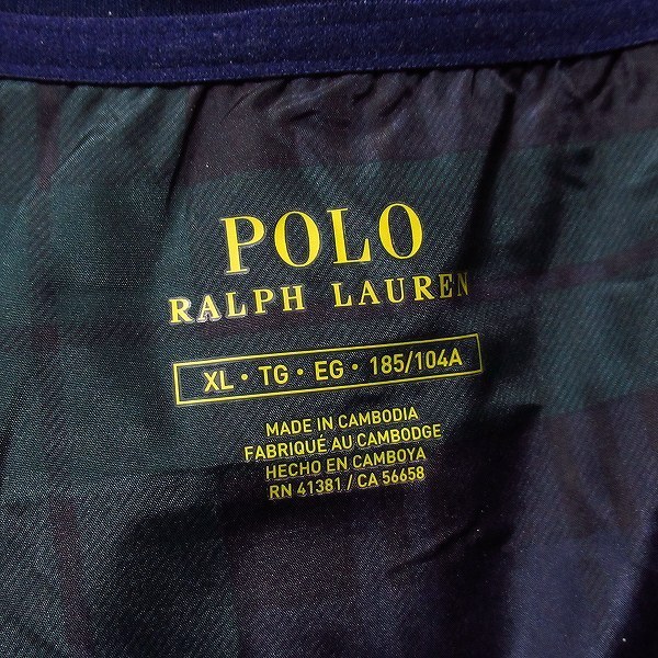 #wnc ポロラルフローレン POLO RALPH LAUREN ジャケット XL 紺 ジップアップ フード付き ダウン 異素材 切替 メンズ [719785]_画像6