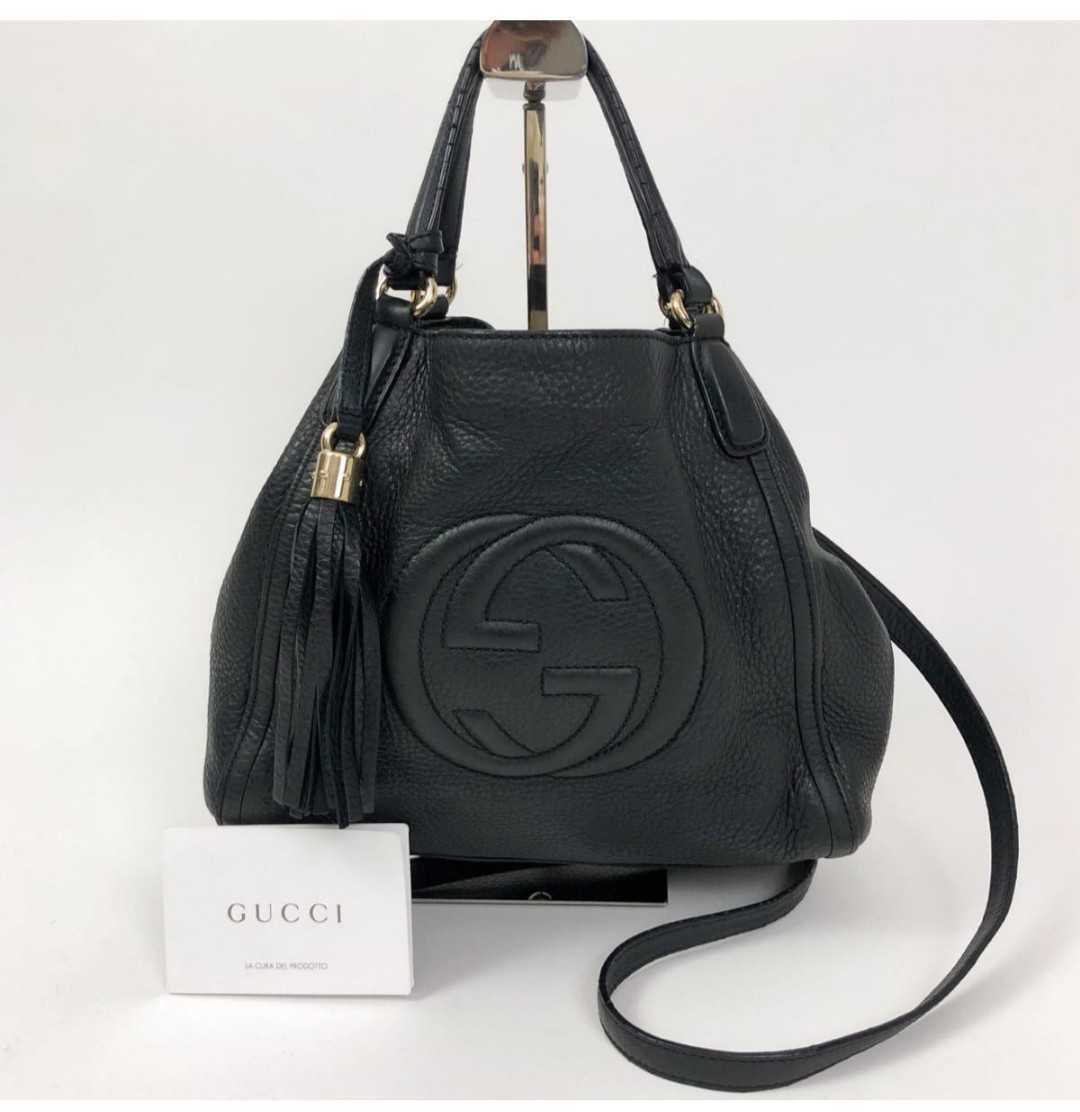 極上品】GUCCI グッチ ソーホー ハンドバッグ ショルダーバッグ 2way