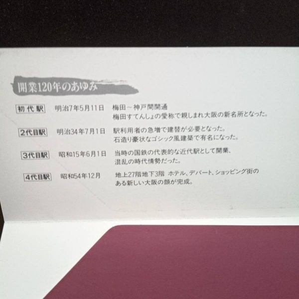 【送料無】大阪駅開業120周年記念 入場券セット A4判 平成6年発行_画像8