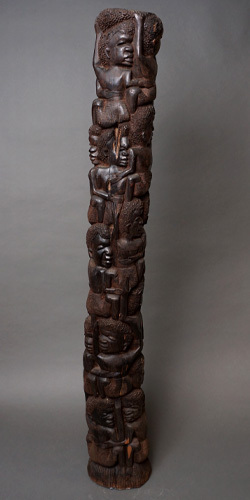 オリジナル アフリカ タンザニア 特大 マコンデ ウジャマ 黒檀彫刻