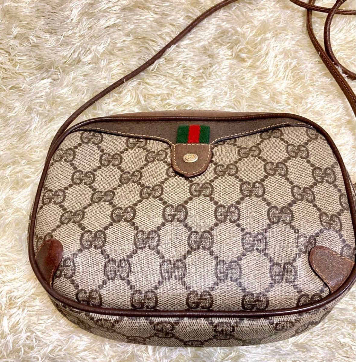 アイテムGUCCIショルダーバッグ GG柄 シェリーライン オールドグッチ