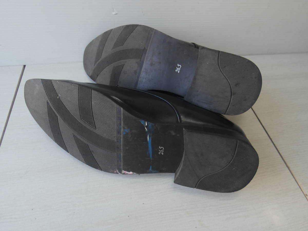 ★中古　Unpressure アンプレッシャー　メンズ　革靴　26.5cm ブラック　中国製　z02057_画像6