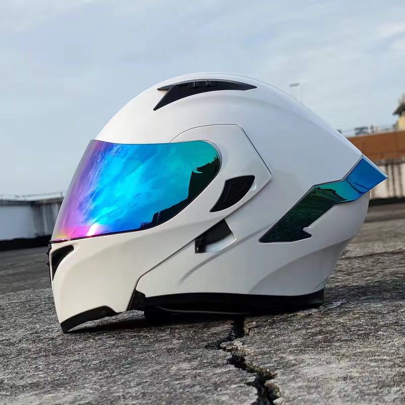 激安システムフルフェイスヘルメットホワイトフルフェイスバイク