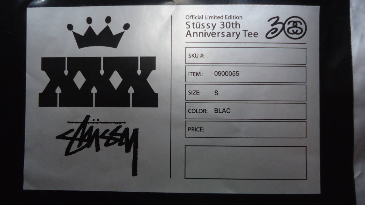 Stussy 30th Anniversary Tee 付属袋 0900055 S BLAC ステューシー NY LA LONDON TOKYO PARIS ゆうパケット（おてがる版） レターパック_画像5