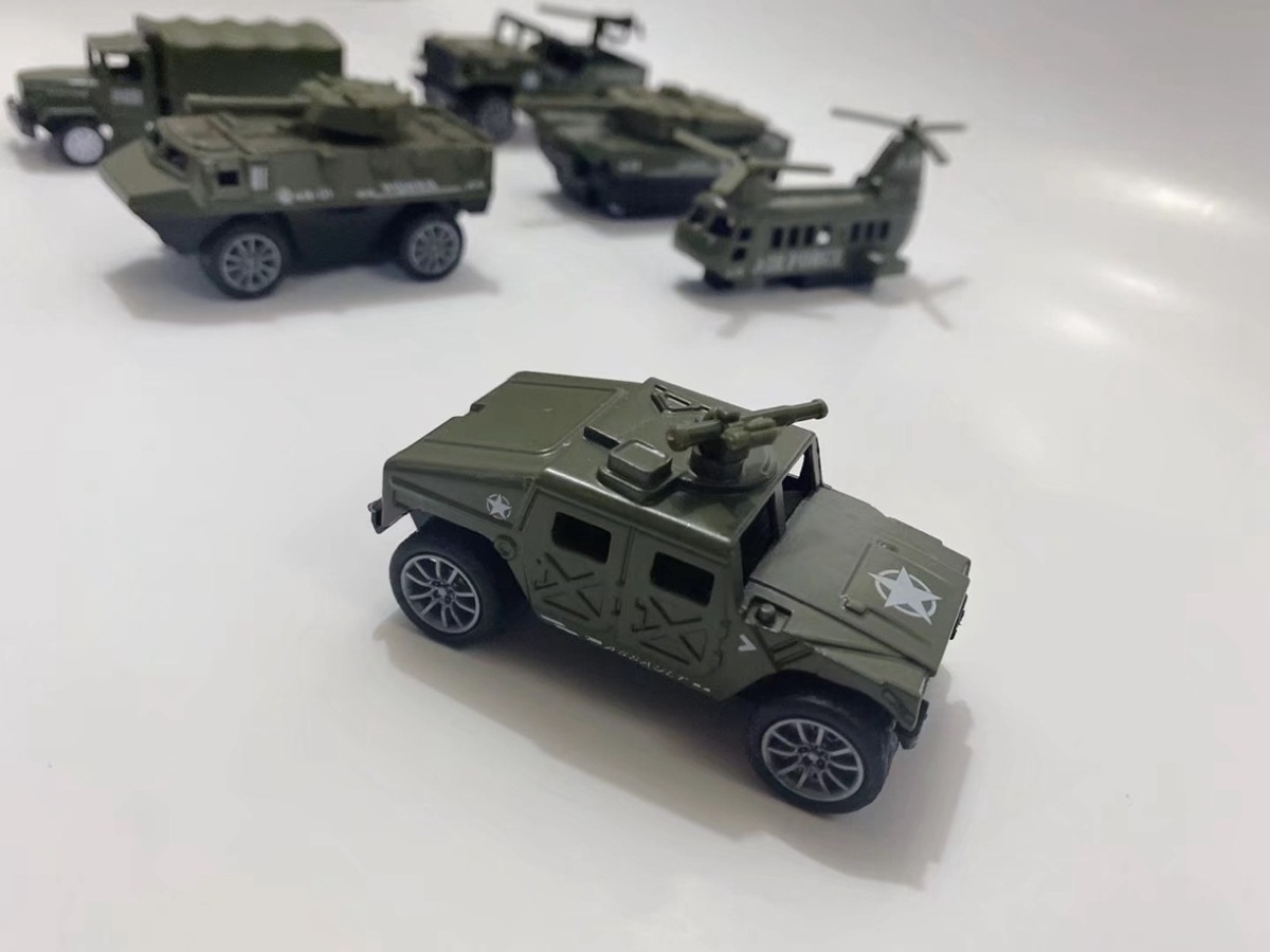 ALLOY WARRIOR minicar 4 pcs. set tank collection 6 -years old from [C set ]