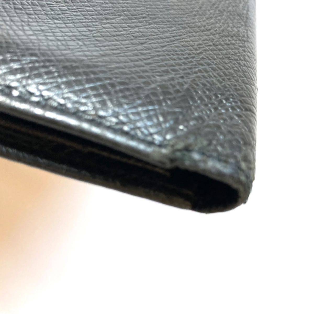 ルイヴィトン 長財布 札入れ ２つ折財布 ブラック 皮 レザー メンズ 廃盤モデルの画像9