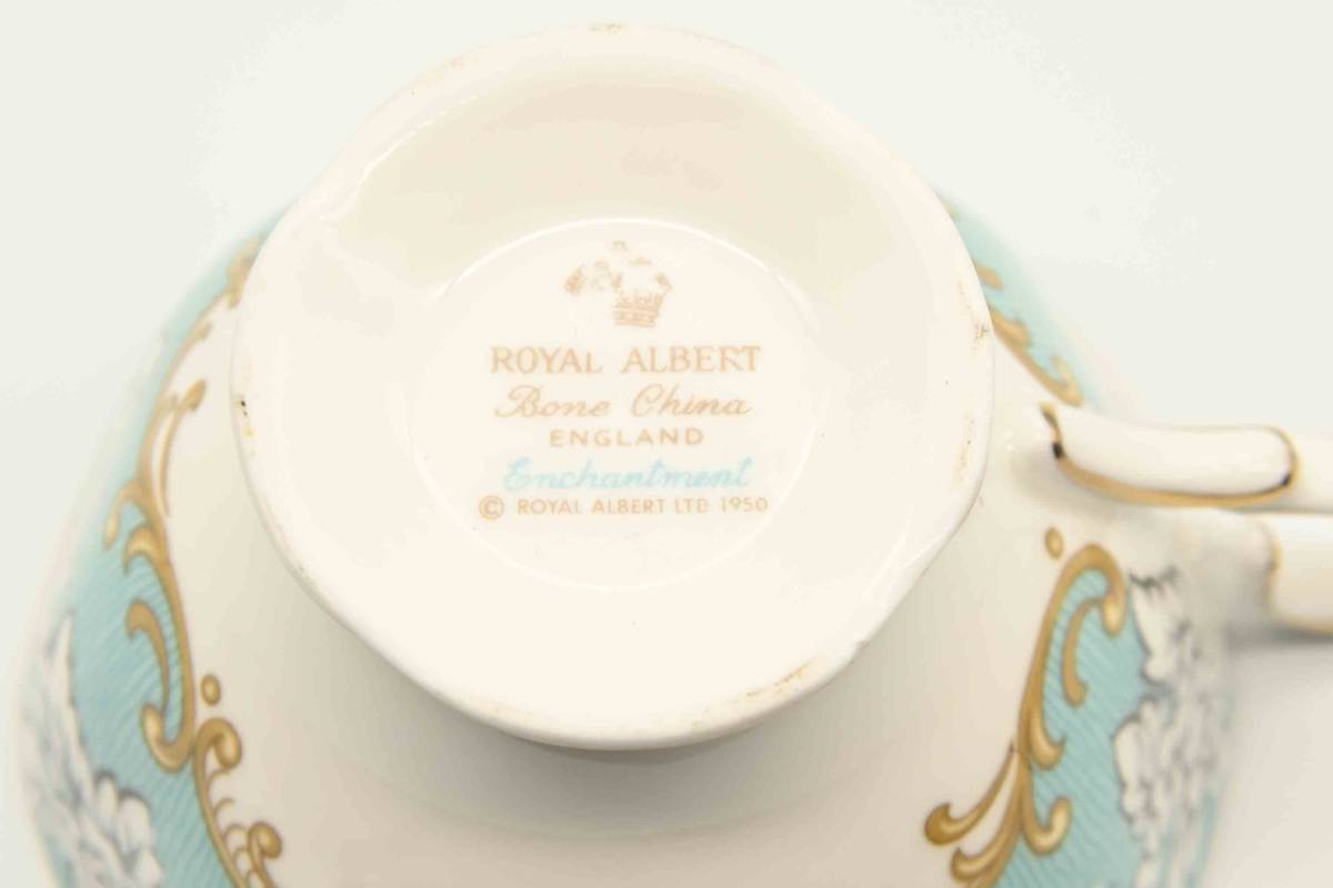 2202-1　西洋陶磁器　カップ＆ソーサ　ロイヤルアルバート　エンチャントメント　1970-1980　ROYAL ALBERT　イギリス_画像5