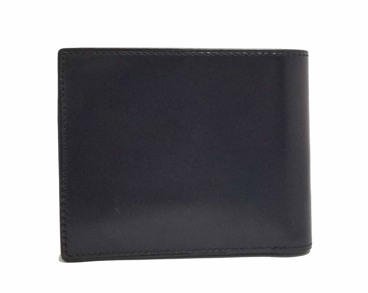 未使用 ポールスミス 財布 二つ折り ブラック×マルチカラー レザー PSC074 ピンストライプ マルチインサイド ITALY製 