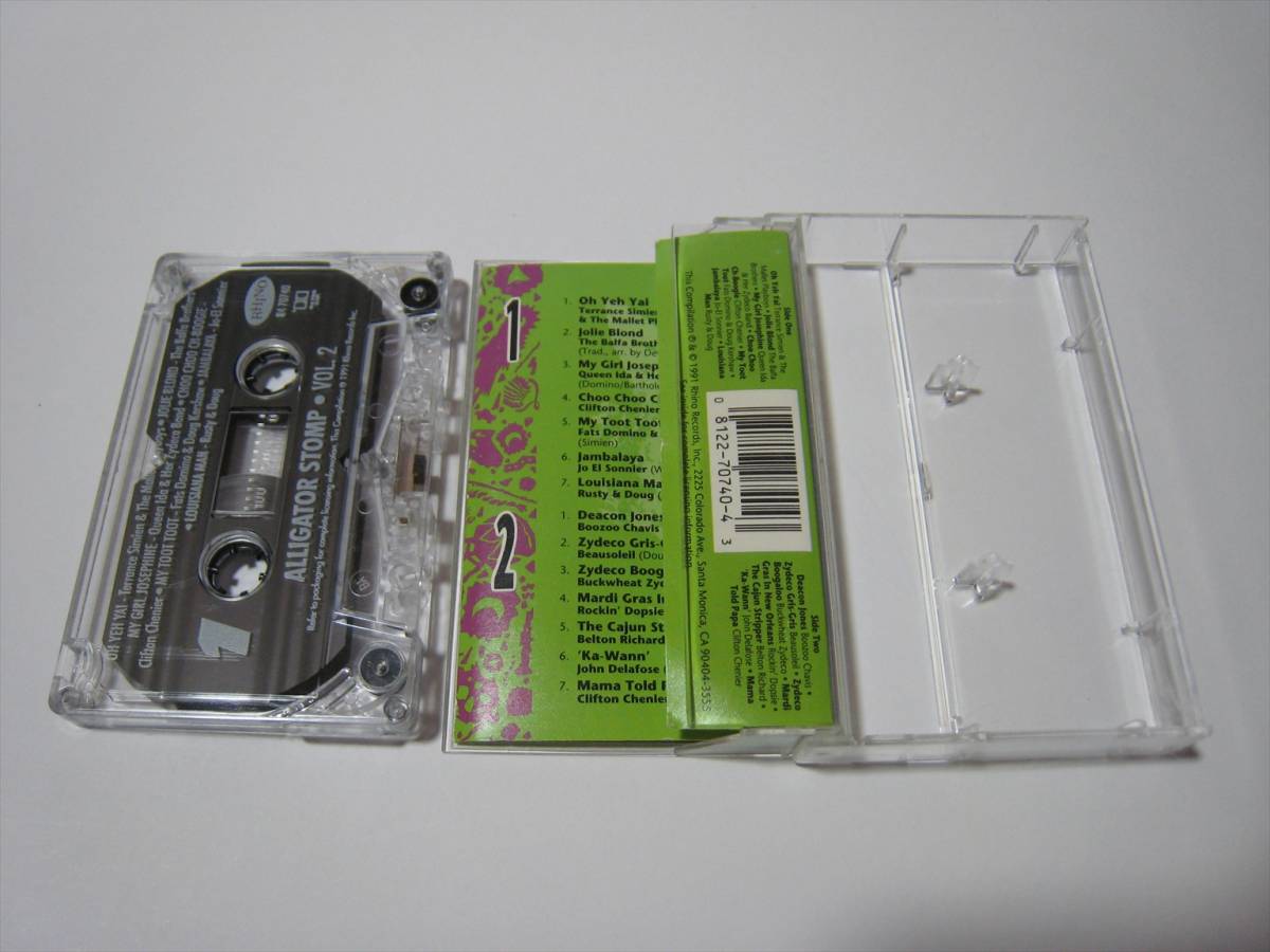 [ cassette tape ] V.A. (CLIFTON CHENIER, FATS DOMINO other ) / ALLIGATOR STOMP, VOL.2 : CAJUN & ZYDECO CLASSICS US version 