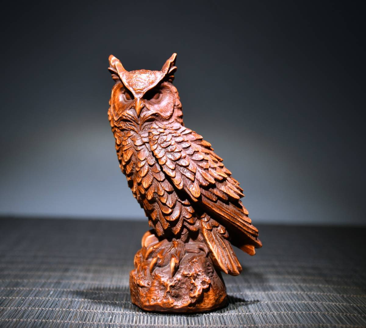 銀閣】木彫り わか 猩々 能 村崎青園作 共箱 美品 高23.5cm 旧家 銀閣】木彫り わか 猩々 能 村崎青園作 共箱 美品 高23.5cm 旧家