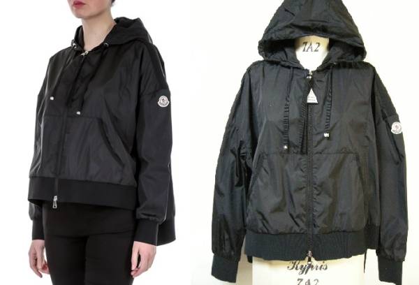 サイズ0(オーバーサイズ)新品本物モンクレールMONCLER/コンテCOMTE/フード付きナイロンジャケット/ナイロンパーカー/黒/レディース_画像1