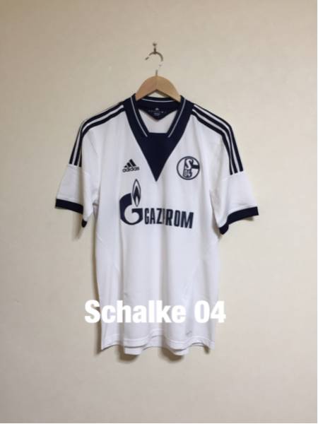 [Хорошо] adidas f.c schalke04 adidas charke 04 в гостях униформного размера с коротким рукавом o Белая бундеслига