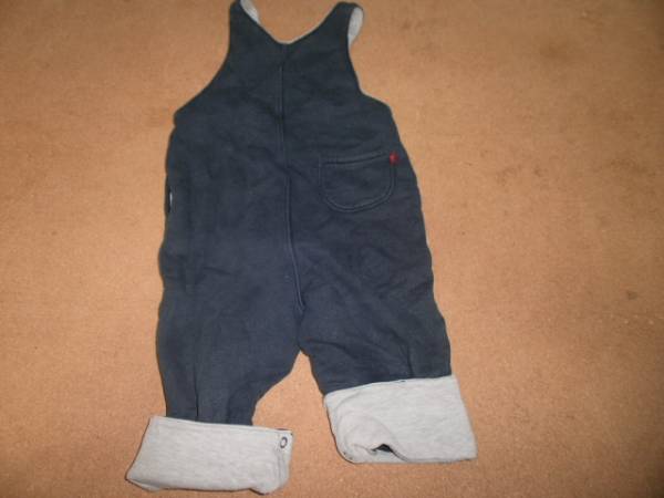 ELLE L thick long trousers pants bottoms overall coveralls man and woman use 90 navy blue × ash 