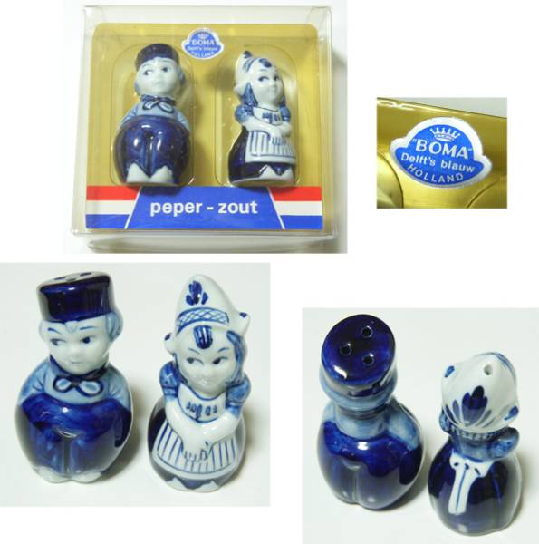 ● BOMA Delft's blauw HOLLAND S&P ソルト&ペッパー セット/レトロ/カントリー雑貨/未使用/フンメル/_画像1