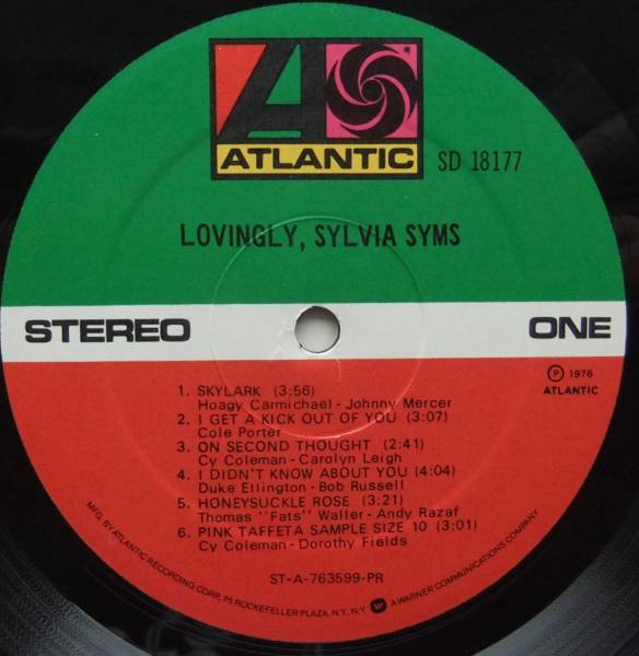 ◆ SYLVIA SYMS / Lovingly ◆ Atlantic SD-18177 ◆ B_画像3