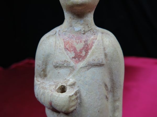色々な B　黄釉加彩俑一対　唐時代初期 遺跡発掘品　明器　陶器　中国 唐