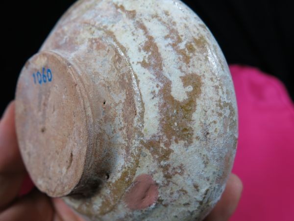 B　ペルシャ黒線文様碗②　１２世紀　遺跡発掘品　陶器　資料館放出品_画像7