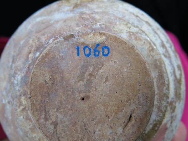 B　ペルシャ黒線文様碗②　１２世紀　遺跡発掘品　陶器　資料館放出品_画像3