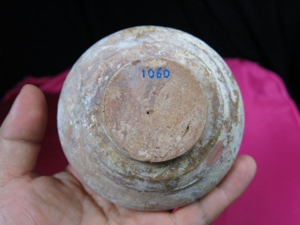 B　ペルシャ黒線文様碗②　１２世紀　遺跡発掘品　陶器　資料館放出品_画像9