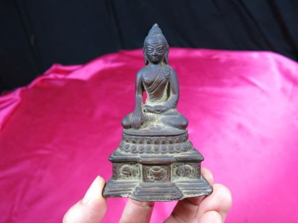 B　インド古銅仏　金工　如来　仏陀　寺院　仏教