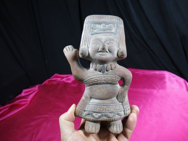 B メキシコ土偶 マヤ文明 陶器 中米(彫刻、オブジェ)｜売買された 