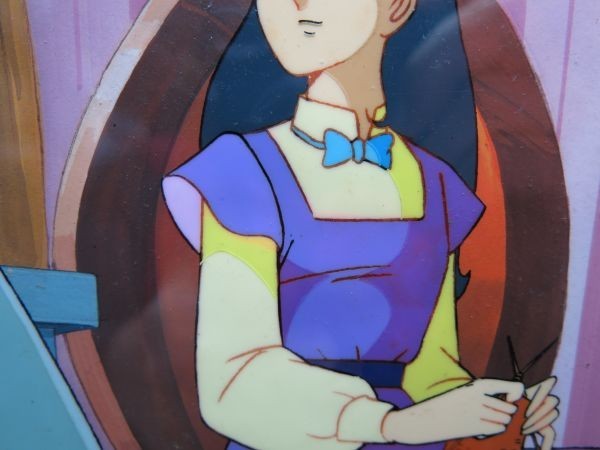 B 若草の四姉妹 セル画 椅子でのメグ 直筆背景 張り付きあり アニメ B 若草の四姉妹 セル画 椅子でのメグ 直筆背景 張り付きあり アニメ