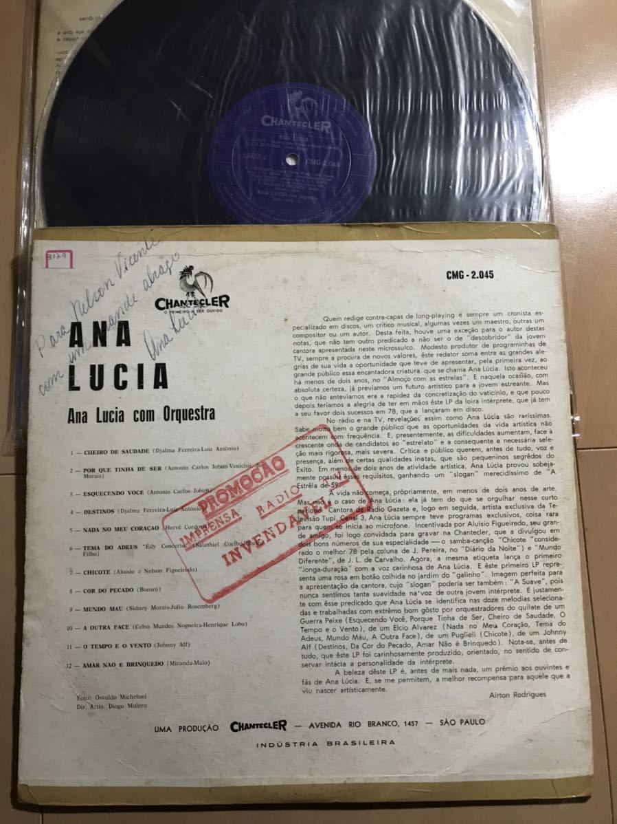 直筆サイン ANA LUCIA COM ORQUESTRA_画像2