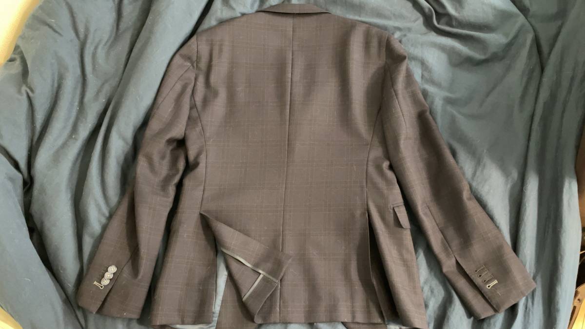 麻布テーラー(Azabu Talor)のテーラードジャケット 美品 濃紺チェック柄_画像4