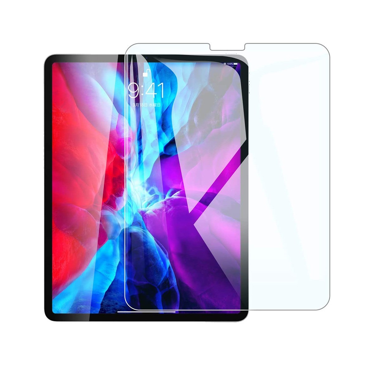 iPad Pro 12.9インチ 第3世代 2018年 第4世代 2020年 2021年 9H 0.33mm 強化ガラス 液晶保護フィルム 2.5D K777_画像1