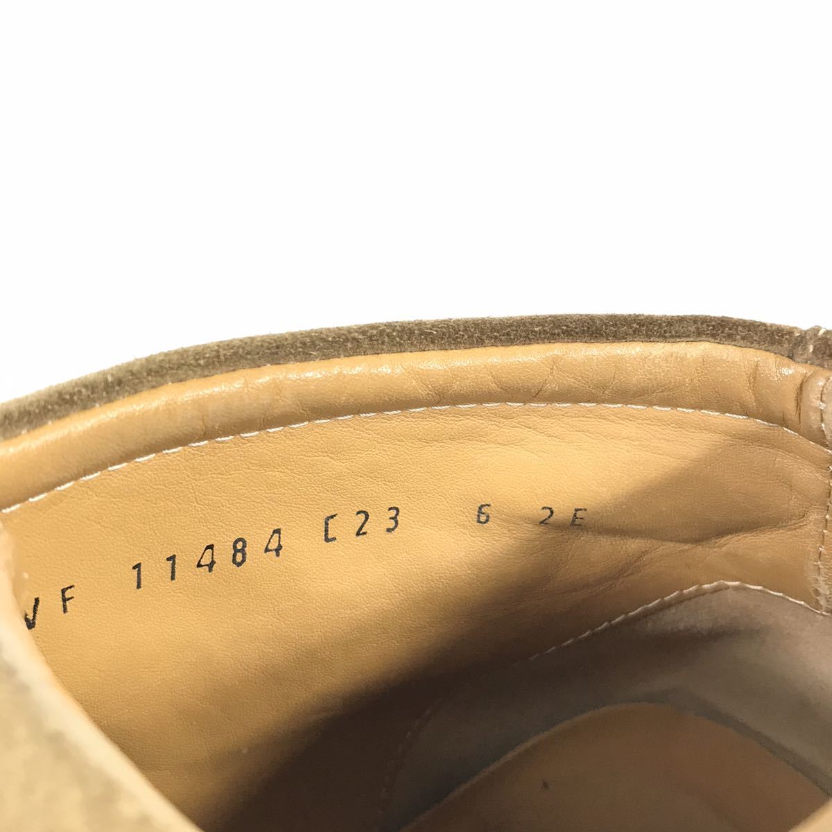 【フェラガモ】本物 Ferragamo 靴 24cm 茶 ショートブーツ ハイカットシューズ カジュアルシューズ スエード 男性用 メンズ イタリア製 6EE_画像10