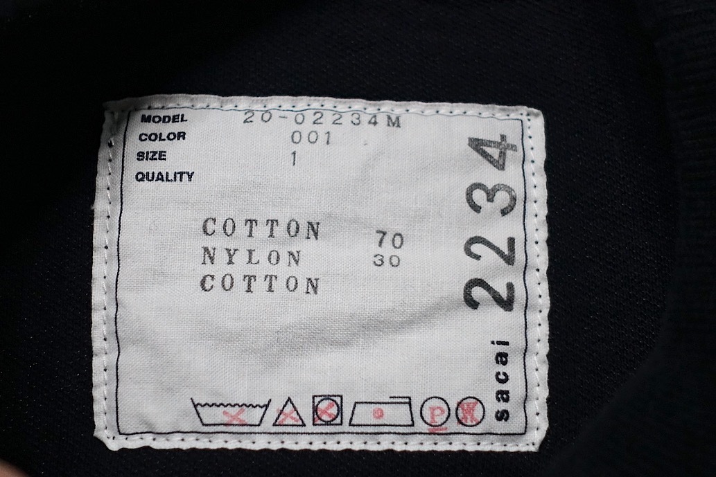 ヤフオク! - 20SS Sacai サカイ ZIPPED SLEEVE SWEATSHIRTS