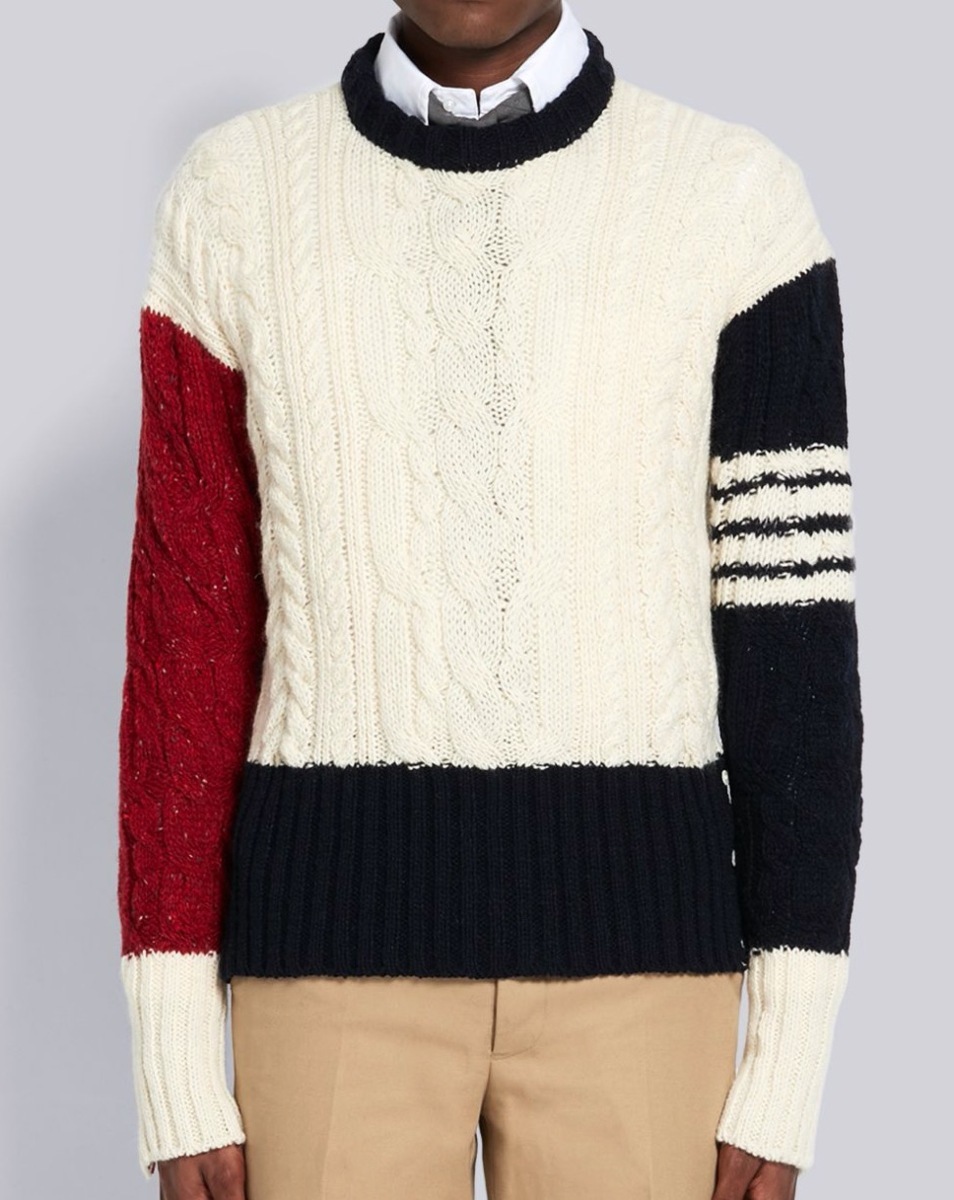 極美品 THOM BROWNE トムブラウン 4BAR アランケーブル ニット