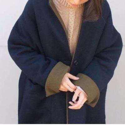 定価7.9万 19AW GALLEGO DESPORTES double face no color coat ウール ダブルフェイス ノーカラー コート S フランス製 Deuxieme Classe_画像8