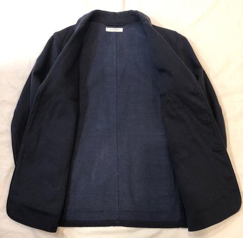 定価3万 1LDK LIVING CONCEPT MACKINAW JACKET リビングコンセプト コットン ウール マッキーノ ハンティング ジャケット ネイビー 2 