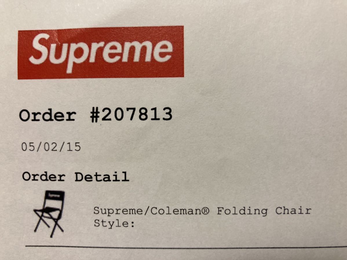☆【デットストック】15SS Supreme × Colmana Folding Chair BLACK